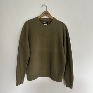 Vintage Agnes B Homme Paris Olive Crewneck Sweatshirt Made in France Mens M